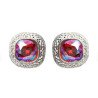 Sidabriniai kabantys auskarai su swarovski kristalu