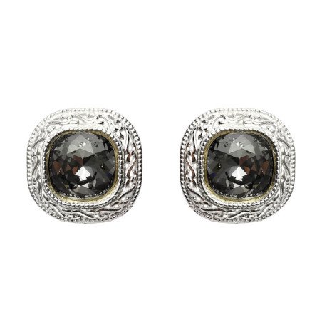 Sidabriniai auskarai su swarovski kristalu