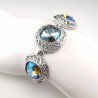 Sidabrinė apyrankė su swarovski kristalais 16,5 - 21 cm