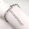 Sidabrinė apyrankė su swarovski kristalais 16,5 - 21 cm