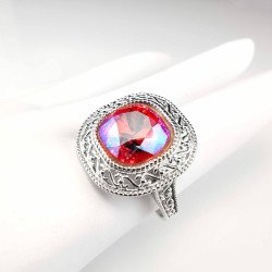 Sidabrinis žiedas su swarovski kristalu 18,5 mm