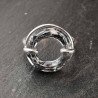 Sidabrinis žiedas su swarovski kristalu 18 mm