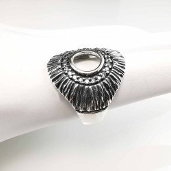 Sidabrinis žiedas su cirkoniais 18,5 mm