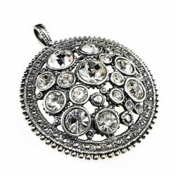 Sidabrinis pakabukas su swarovski kristalais