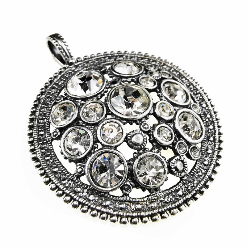 Sidabrinis pakabukas su swarovski kristalais