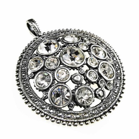 Sidabrinis pakabukas su swarovski kristalais