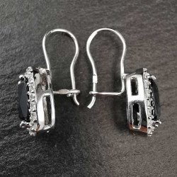 Sidabriniai kabantys auskarai su cirkoniu