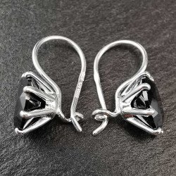 Sidabriniai kabantys auskarai su cirkoniu