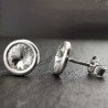 Sidabriniai auskarai su swarovski kristalu