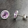 Sidabriniai auskarai su swarovski kristalu