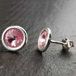 Sidabriniai auskarai su swarovski kristalu