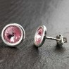 Sidabriniai auskarai su swarovski kristalu