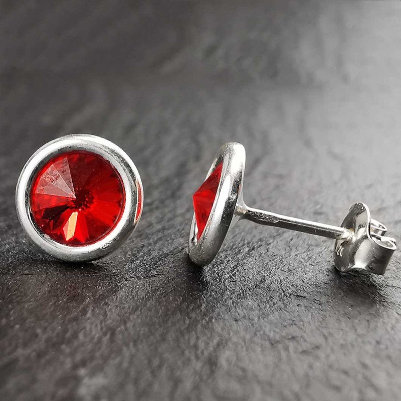 Sidabriniai auskarai su swarovski kristalu