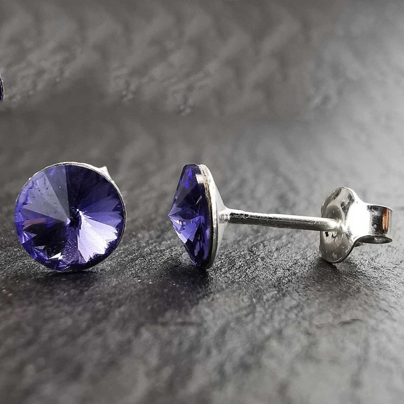 Sidabriniai auskarai su swarovski kristalu Sidabriniai auskarai su swarovski kristalu