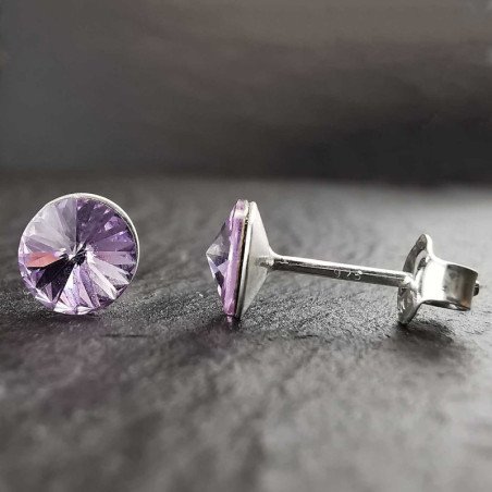 Sidabriniai auskarai su swarovski kristalu
