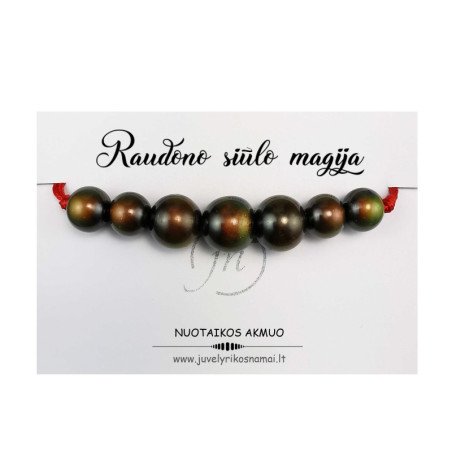 Nuotaikos raudono siūlo apyrankė