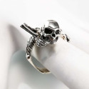 Sidabrinis žiedas "Skeletas" 18,8 mm