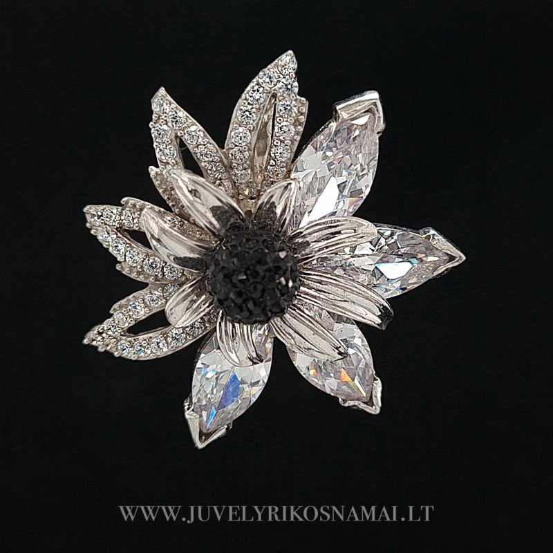 Sidabrinis pakabukas su cirkoniu "Gėlė" Sidabrinis pakabukas su cirkoniu "Gėlė"