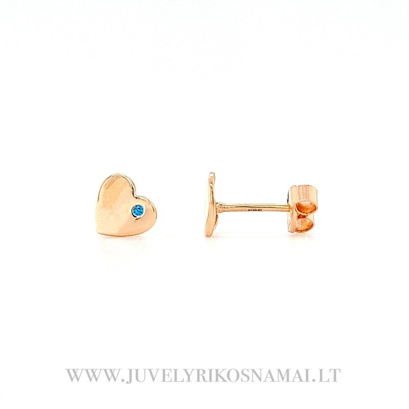 Auksiniai auskarai - vinukai "Širdelė" Auksiniai auskarai - vinukai "Širdelė"