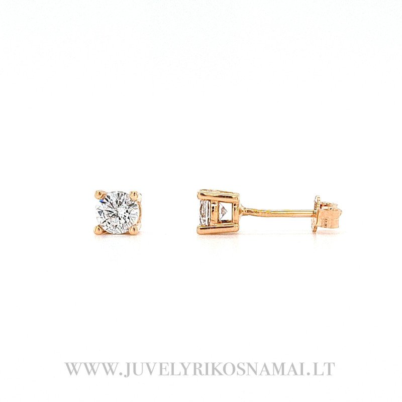 Auksiniai auskarai - vinukai su cirkoniu Auksiniai auskarai - vinukai su cirkoniu