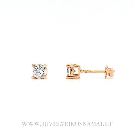 Auksiniai auskarai - vinukai su cirkoniu