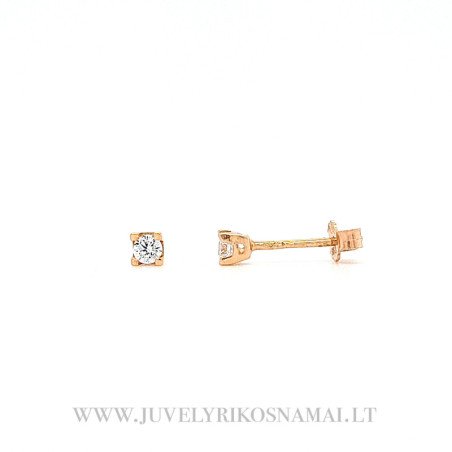 Auksiniai auskarai - vinukai su cirkoniu