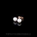 Auksiniai auskarai - vinukai su perlais