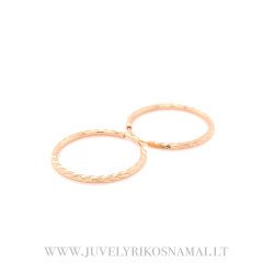 Auksiniai auskarai „Rinkutės" 21 mm