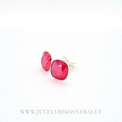 Sidabriniai auskarai su Swarovski kristalais