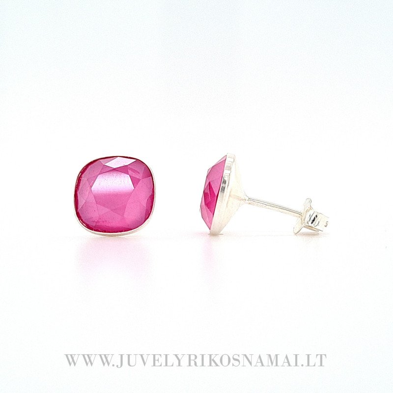 Sidabriniai auskarai su Swarovski kristalais