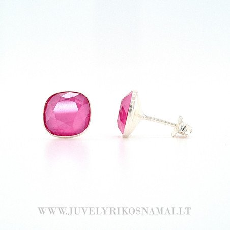 Sidabriniai auskarai su Swarovski kristalais