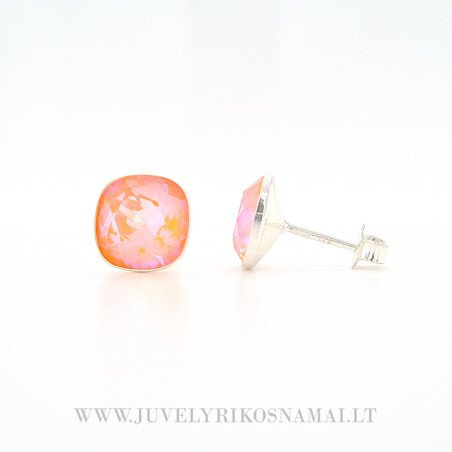 Sidabriniai auskarai su Swarovski kristalais