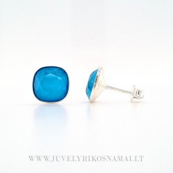 Sidabriniai auskarai su Swarovski kristalais