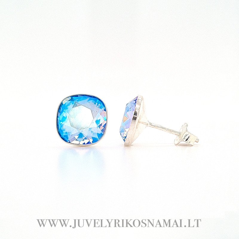 Sidabriniai auskarai su Swarovski kristalais Sidabriniai auskarai su Swarovski kristalais