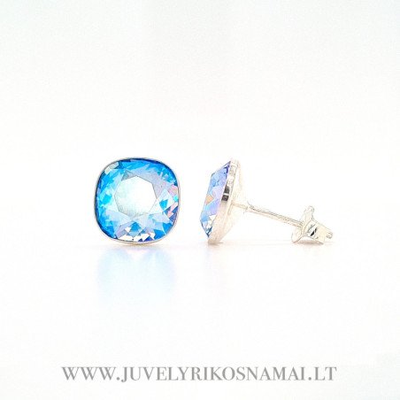 Sidabriniai auskarai su Swarovski kristalais