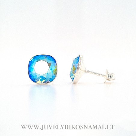 Sidabriniai auskarai su Swarovski kristalais