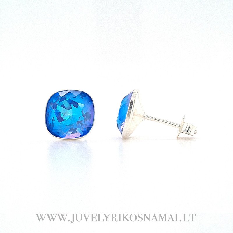 Sidabriniai auskarai su Swarovski kristalais Sidabriniai auskarai su Swarovski kristalais