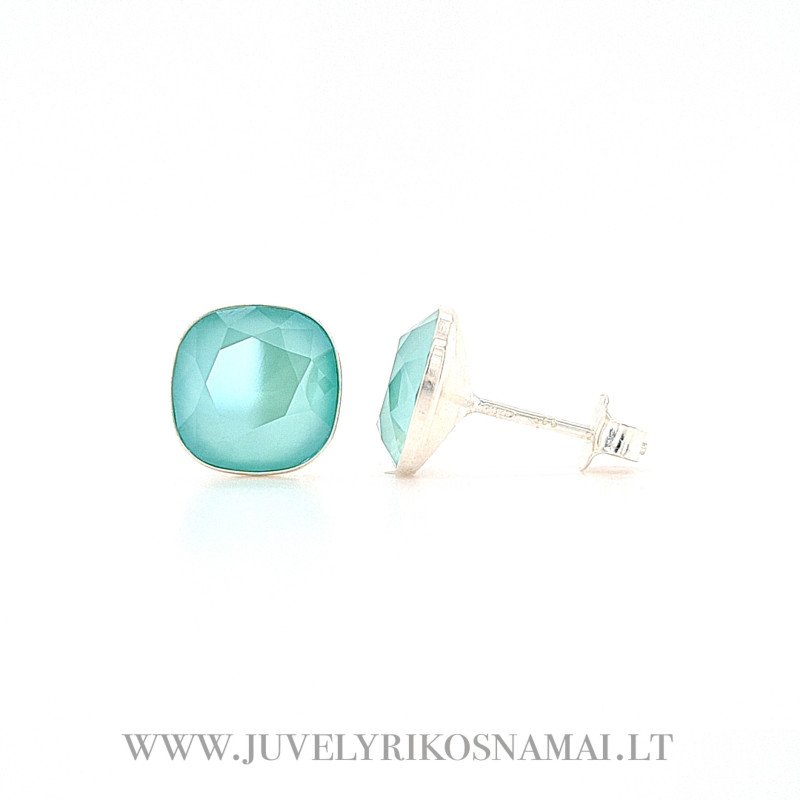 Sidabriniai auskarai su Swarovski kristalais