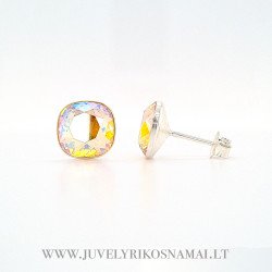 Sidabriniai auskarai su Swarovski kristalais