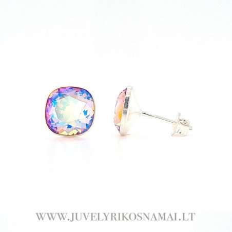 Sidabriniai auskarai su Swarovski kristalais