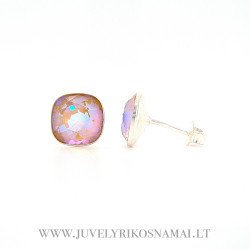 Sidabriniai auskarai su Swarovski kristalais