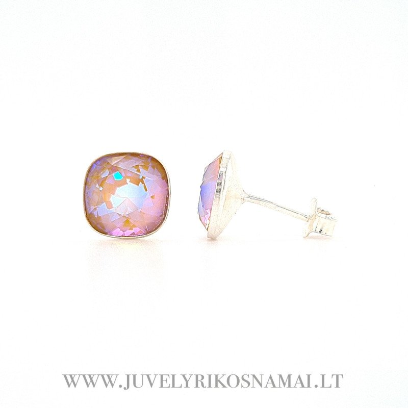 Sidabriniai auskarai su Swarovski kristalais
