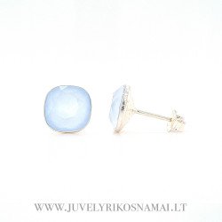 Sidabriniai auskarai su Swarovski kristalais