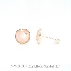 Sidabriniai auskarai su Swarovski kristalais