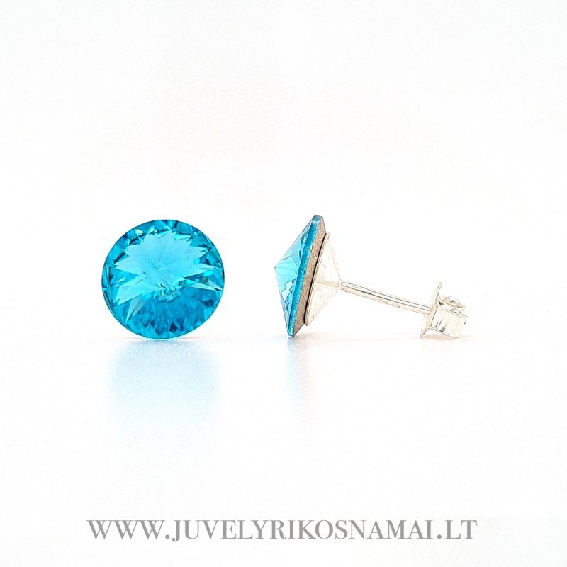 Sidabriniai auskarai su Swarovski kristalais Sidabriniai auskarai su Swarovski kristalais