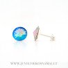 Sidabriniai auskarai su Swarovski kristalais