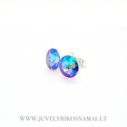 Sidabriniai auskarai su Swarovski kristalais