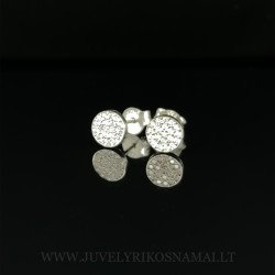 Sidabriniai auskarai - vinukai su cirkoniu