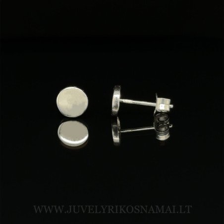 Sidabriniai auskarai - vinukai "Apskritimas"