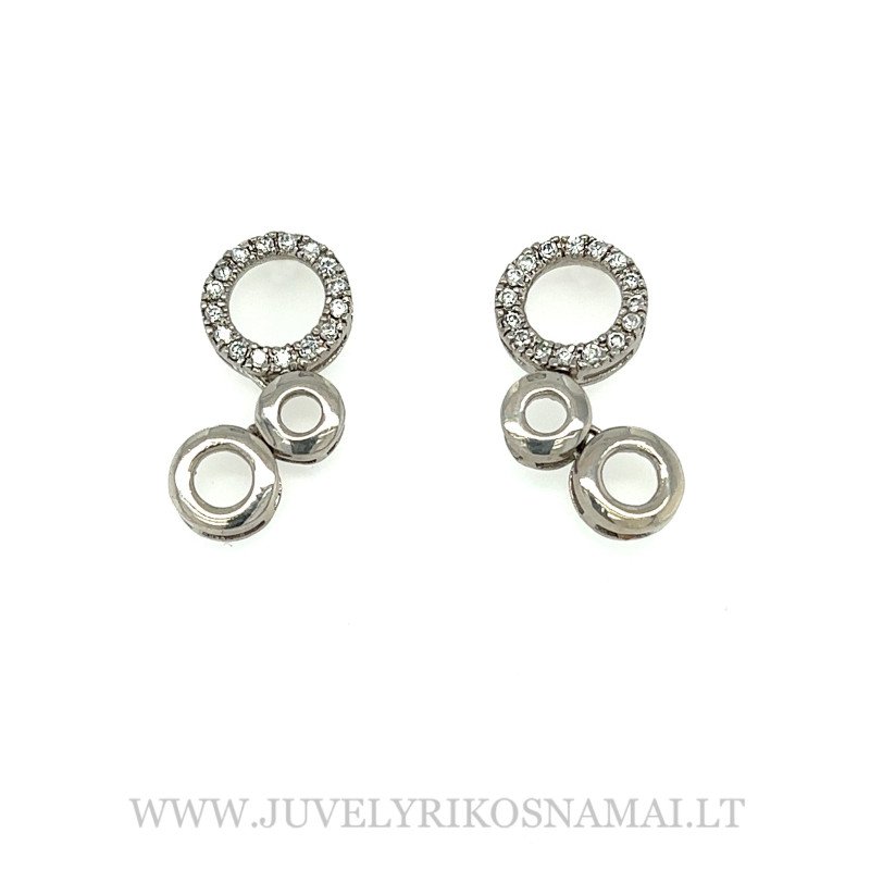 Sidabriniai auskarai su cirkoniu